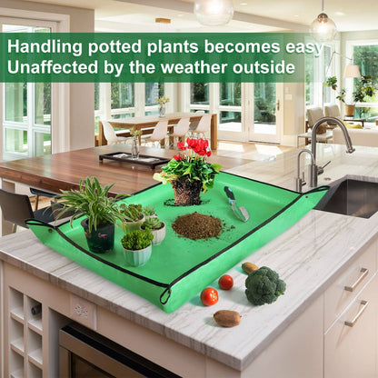 Large Repotting Mat for Plant Transplanting and Mess Control 39.5"x 31.5" Thickened Waterproof Potting Tray Succulent Potting Mat Portable Gardening Mat Plant Gifts for Women Men Orchid Potting Mix Amazon 