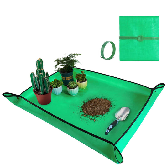 Large Repotting Mat for Plant Transplanting and Mess Control 39.5"x 31.5" Thickened Waterproof Potting Tray Succulent Potting Mat Portable Gardening Mat Plant Gifts for Women Men Orchid Potting Mix Amazon Green Large 39.5"x 31.5" 