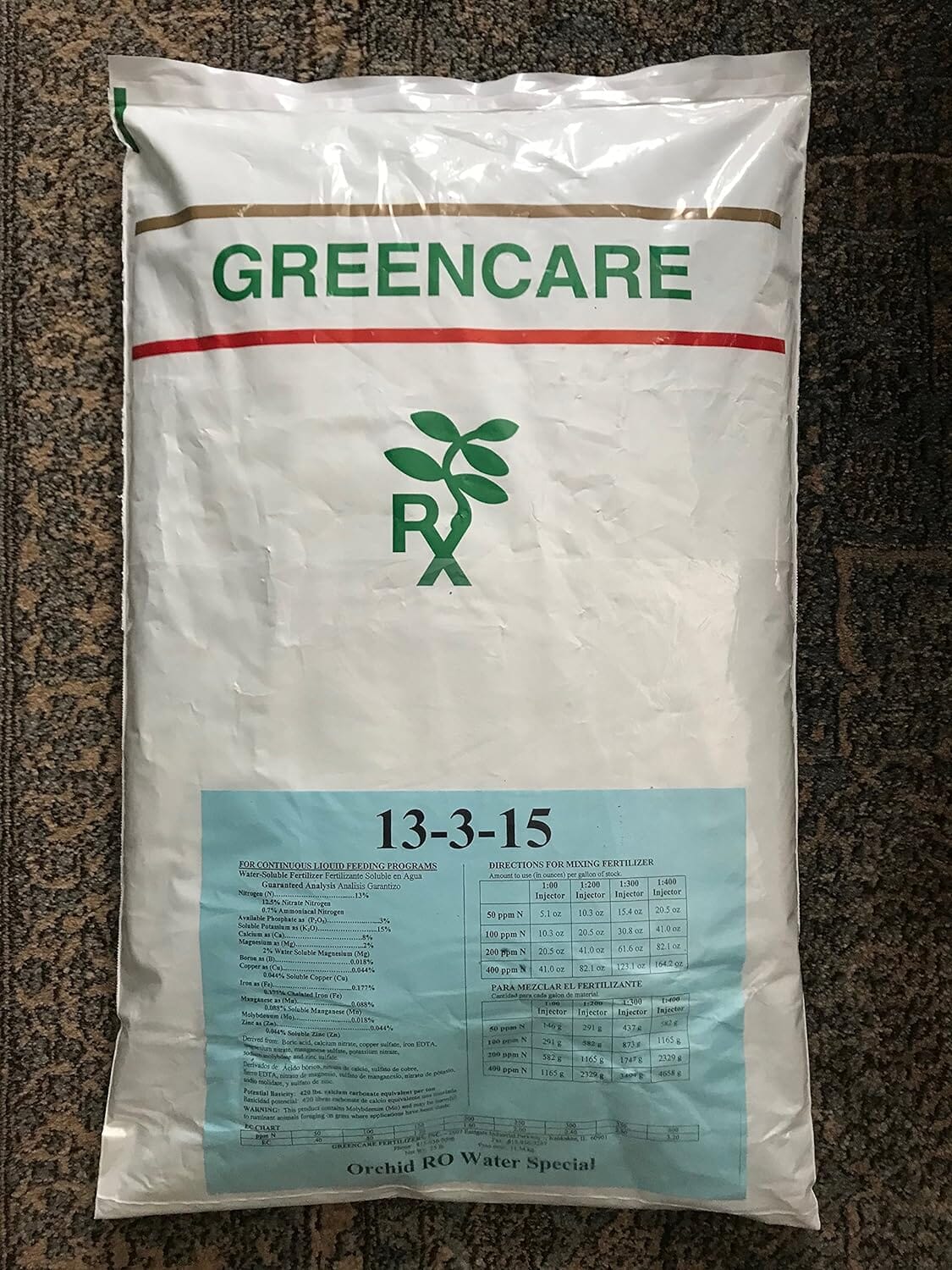 MSU Orchid Fertilizer 13-3-15 (Greencare) Reverse Osmosis, Rain, Tap Water Formula. 1 Pounds, Scoop Included Fertilizer Amazon 