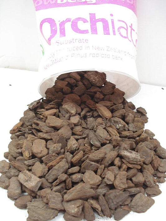 Orchiata New Zealand Pinus Radiata Bark - Ex Large Chips (1") 2.5 Gallon Bag Orchid Potting Mix Amazon 