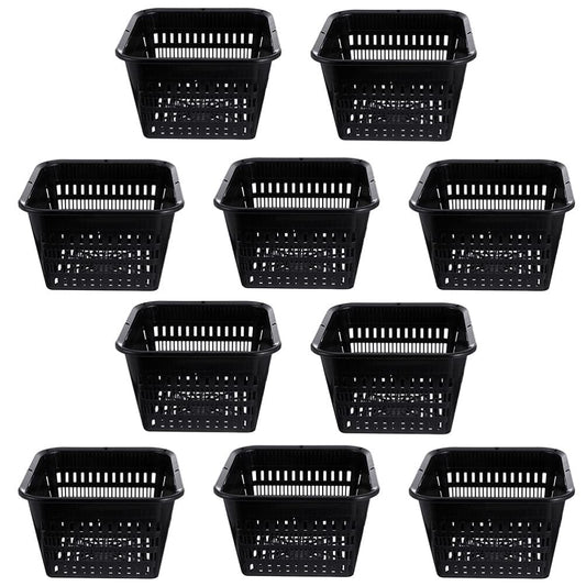 Orchids Supplies: Garden Square Net Pots Heavy Duty - Wide Lip Bucket Basket for Hydroponics Aquaponics Orchids 10pcs Pots Amazon 