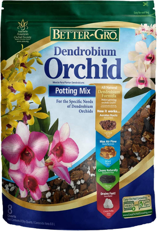 Orchids Supplies: Orchid Mix Cattleya and Dendrobium Mix, Endorsed by American Orchid Society - 8 Quart Supplies Amazon 