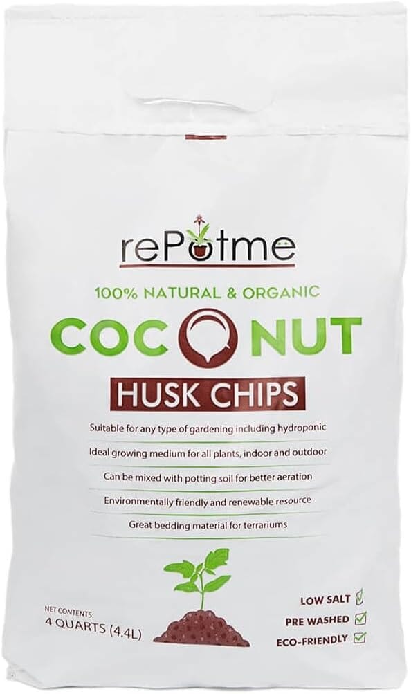 rePotme Premium Coconut Husk Chips - 4 Quarts - Great Potting Medium for Orchids and Indoor Plants Orchid Potting Mix Amazon 